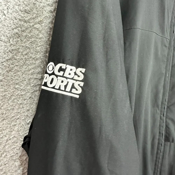 Adidas Track Jacket Mens Medium Black Windbreaker Logo High Neck Embroidered - Picture 7 of 11